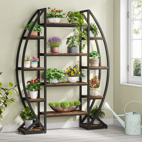 17 Stories Jazlina Oval Etagere Plant Stand Wayfair